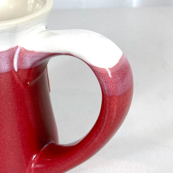 Harley Babe Pottery Style Coffee Mug Cup Oversized Maroon/Red Large Handle - Picture 7 of 9